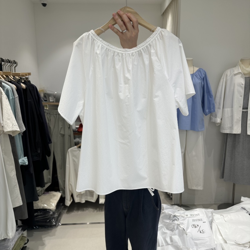 IRVINE韓國東大門直郵女裝新款職業推薦休閑26春夏襯衫蕾絲衫IRVINE襯衫/蕾絲衫