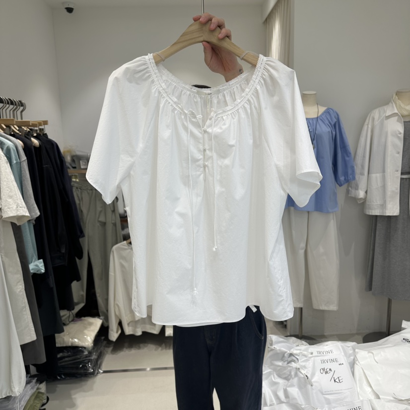 IRVINE韓國東大門直郵女裝新款職業推薦休閑26春夏襯衫蕾絲衫IRVINE襯衫/蕾絲衫圖色1