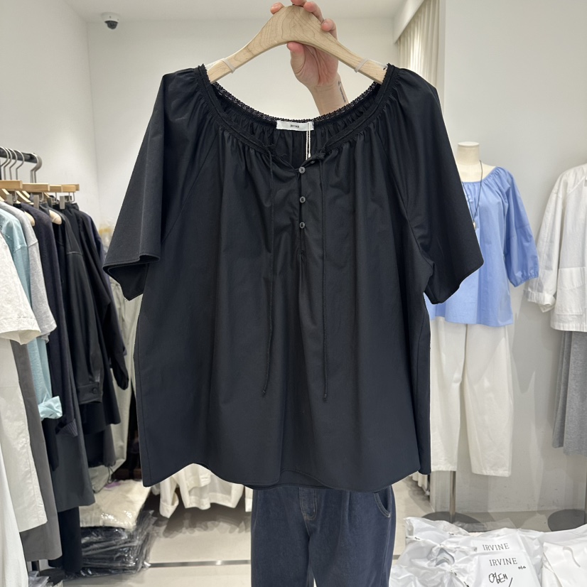IRVINE韓國東大門直郵女裝新款職業推薦休閑26春夏襯衫蕾絲衫IRVINE襯衫/蕾絲衫圖色2
