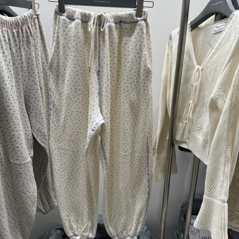 TARABY MOTION韓國直郵女裝新品職業推薦時尚休閑褲華夫格TARABY MOTION休閑褲圖色2