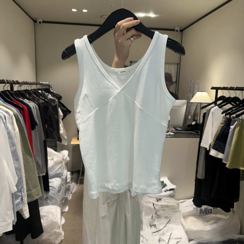 RE STOCK韓國東大門代購女士新款職業人氣推薦休閑吊帶背心RE STOCK吊帶/背心圖色1