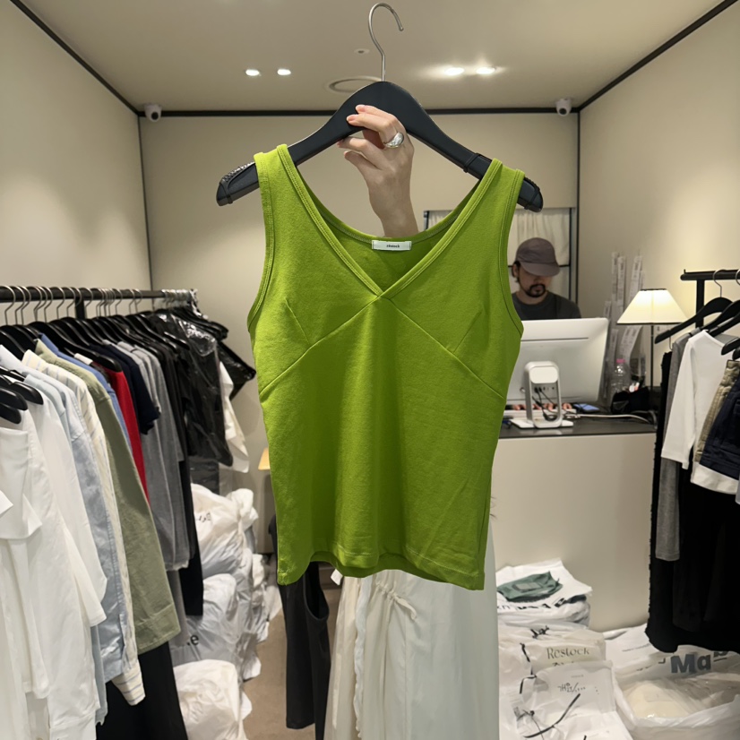 RE STOCK韓國東大門代購女士新款職業人氣推薦休閑吊帶背心RE STOCK吊帶/背心圖色3