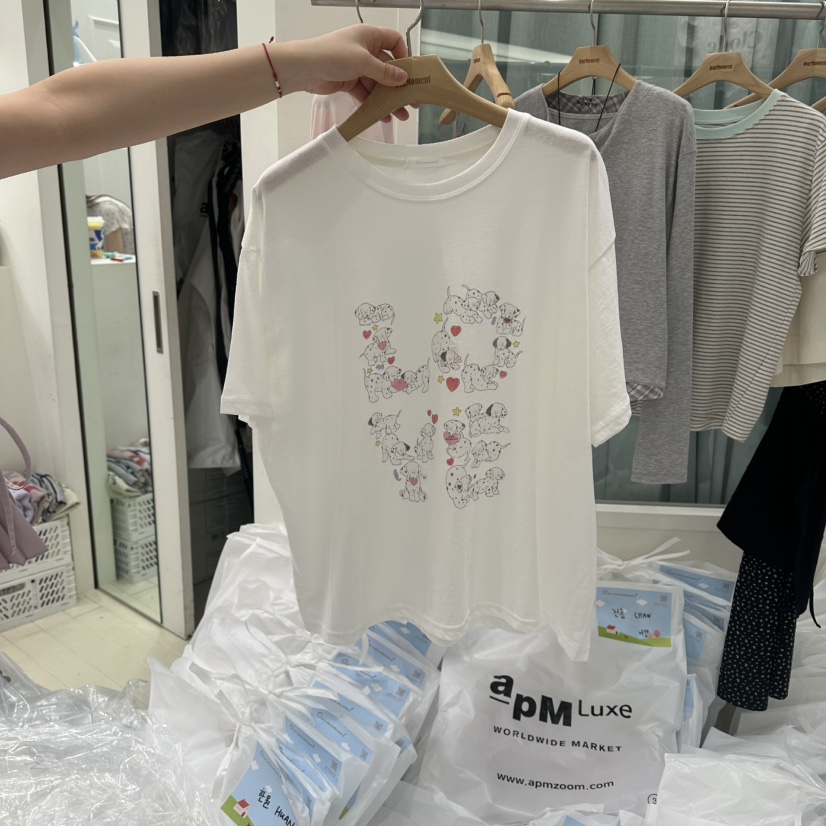 OURMOMENT韓國東大門直郵女士新款推薦休閑熱賣職業26春夏T恤OURMOMENTT恤圖色2