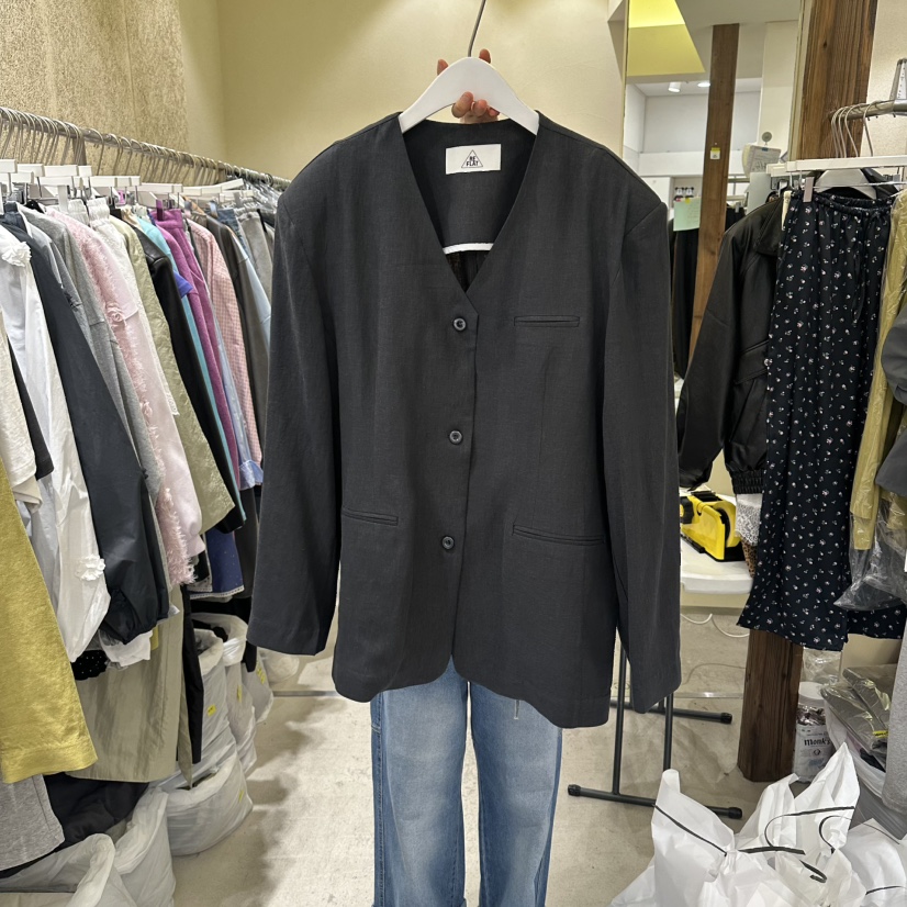 REFLAT韓國直郵女士新品26春夏時尚休閑推薦人氣夾克亞麻REFLAT夾克圖色2