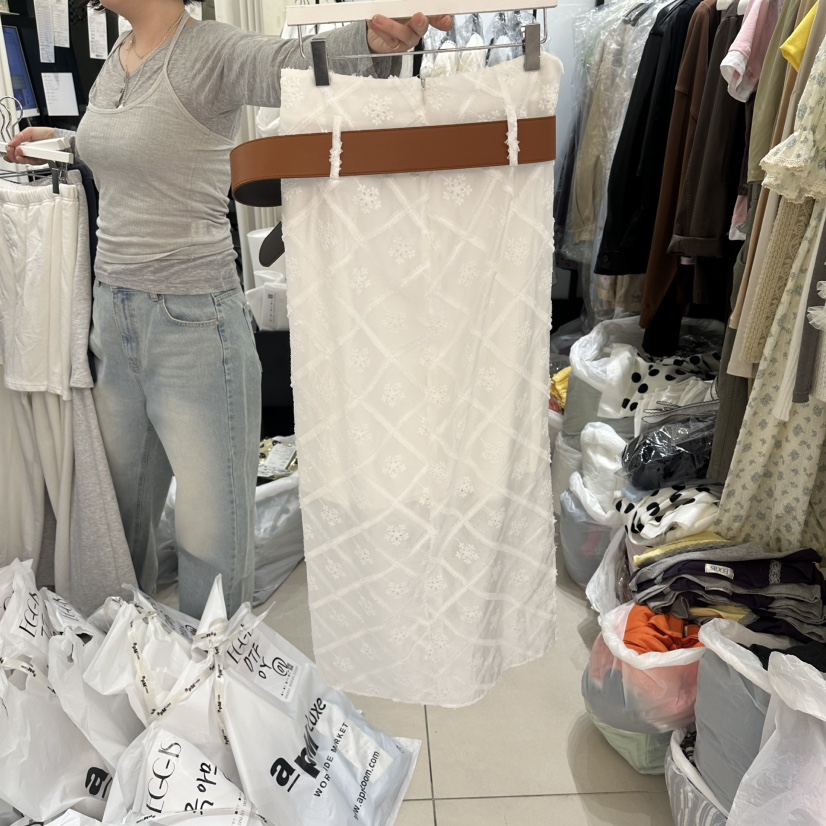 EGG IS韓國直郵女士新品職業時尚26春夏推薦熱賣長裙含腰帶EGG IS長裙