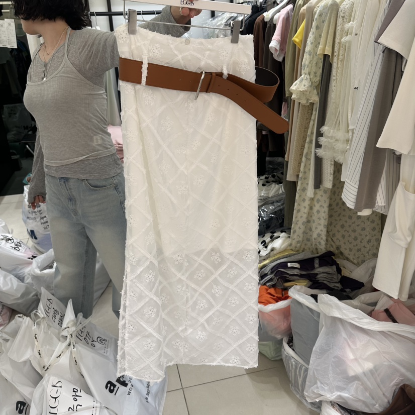 EGG IS韓國直郵女士新品職業時尚26春夏推薦熱賣長裙含腰帶EGG IS長裙圖色1