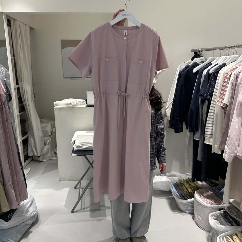 LORING RE I韓國東大門直郵女士新款26春夏職業休閑連衣裙LORING RE-I/BARE連衣裙圖色2