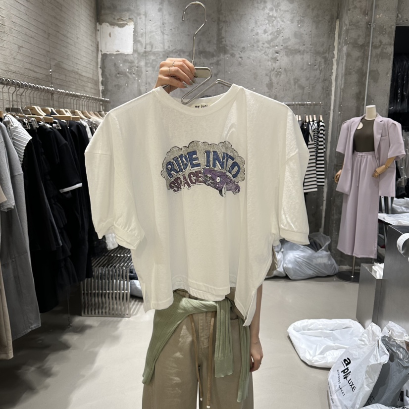 JUNI韓國東大門直郵女裝新款26春夏人氣時尚熱賣職業推薦T恤my juniT恤圖色2