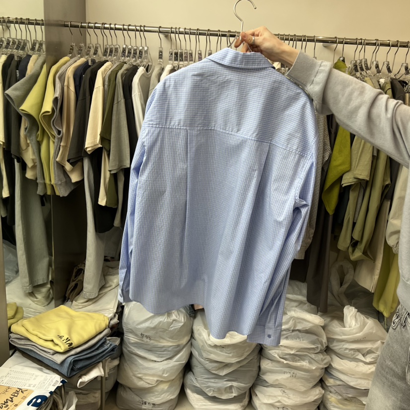 LEESEED-A韓國東大門代購女士新款時尚襯衫蕾絲衫不含內搭格子SEeD/LEESEED襯衫/蕾絲衫