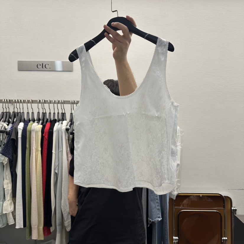 MOANA/ETC韓國直郵實拍女裝新品推薦職業時尚吊帶背心提花MOANA/ETC吊帶/背心
