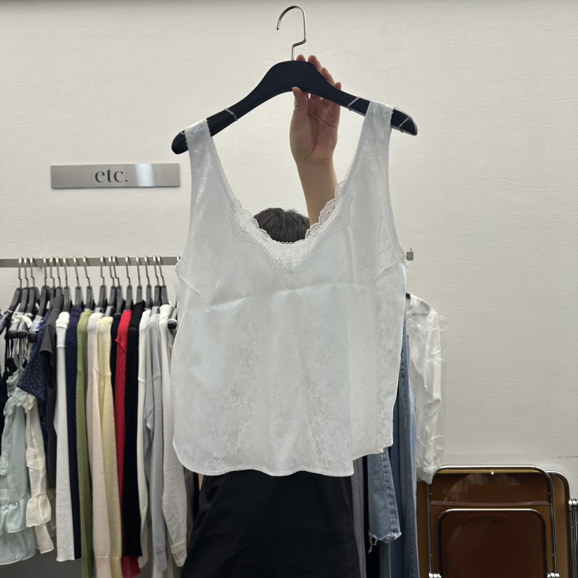 MOANA/ETC韓國直郵實拍女裝新品推薦職業時尚吊帶背心提花MOANA/ETC吊帶/背心圖色1