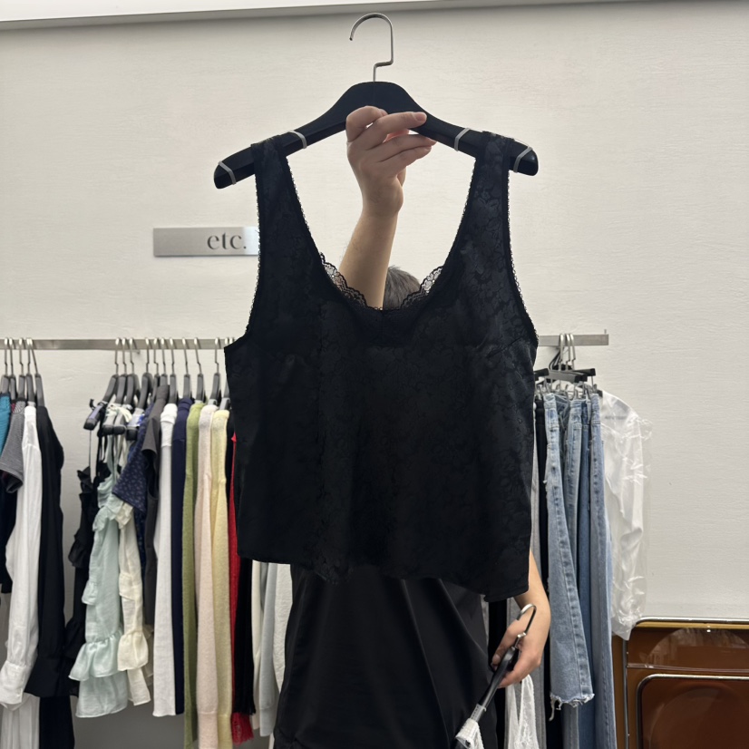 MOANA/ETC韓國直郵實拍女裝新品推薦職業時尚吊帶背心提花MOANA/ETC吊帶/背心圖色2