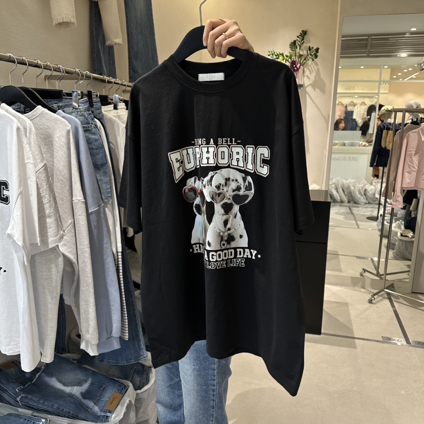 LIVU/MEMO CLASSIC韓國東大門直郵女裝新品26春夏T恤狗狗LIVU/MEMO CLASSICT恤圖色3