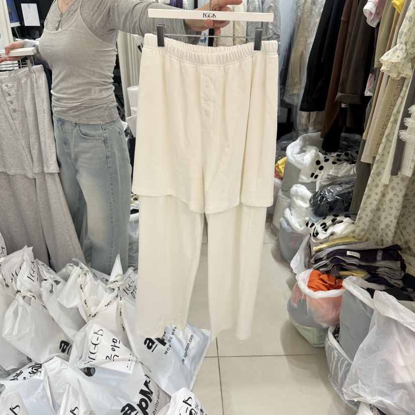 EGG IS韓國代購女士新品職業推薦熱賣26春夏休閑人氣裙褲EGG IS裙褲圖色1