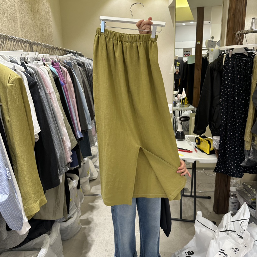 REFLAT韓國東大門代購女裝新款時尚職業熱賣26春夏長裙條紋REFLAT長裙