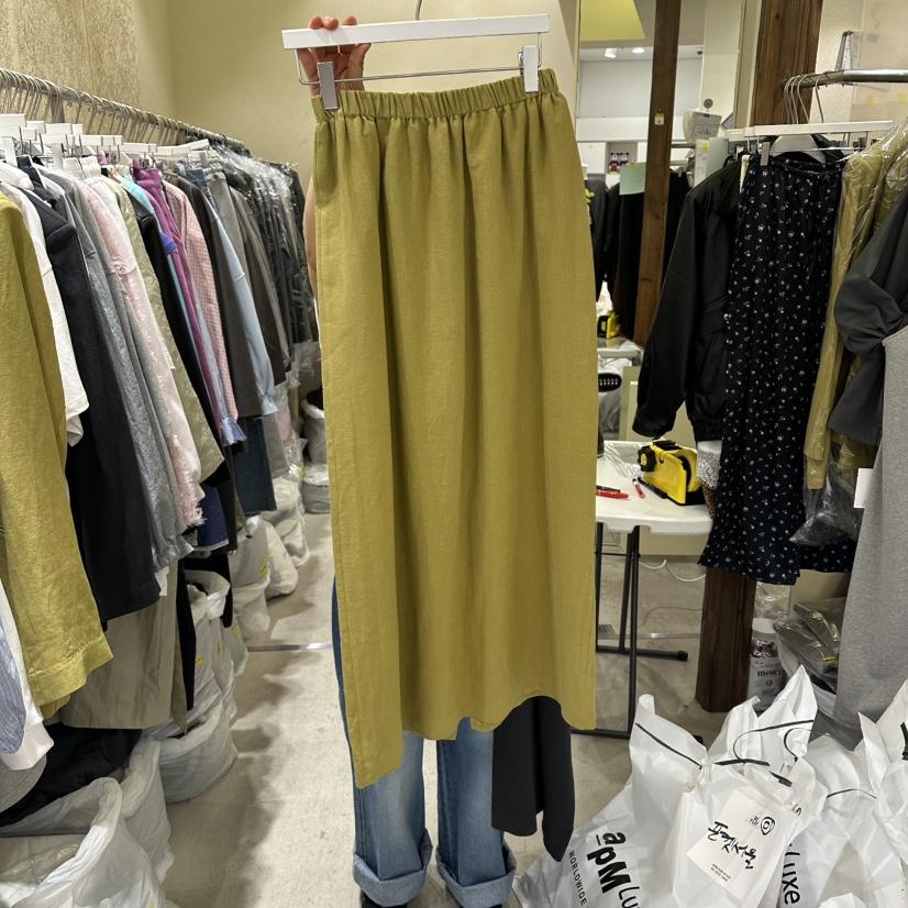 REFLAT韓國東大門代購女裝新款時尚職業熱賣26春夏長裙條紋REFLAT長裙圖色1