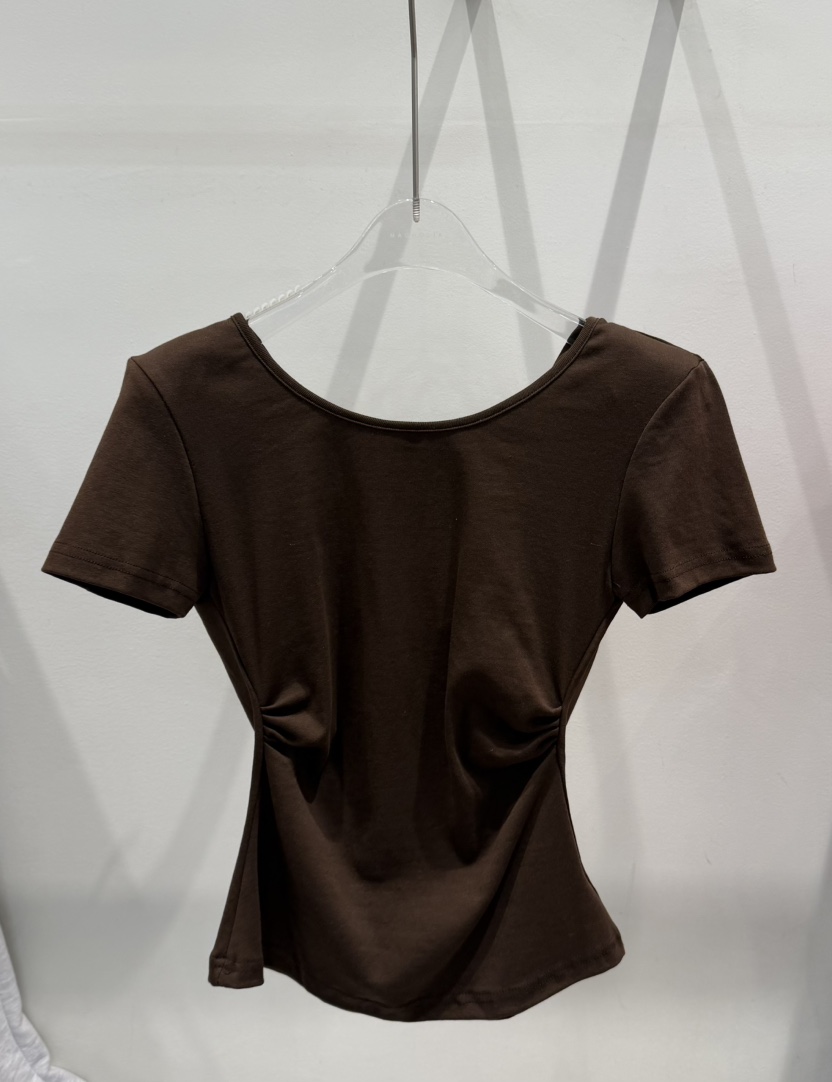 MAGNOLIA36-L韓國代購女士新品26春夏推薦職業熱賣人氣T恤MAGNOLIA36-LT恤圖色4棕色