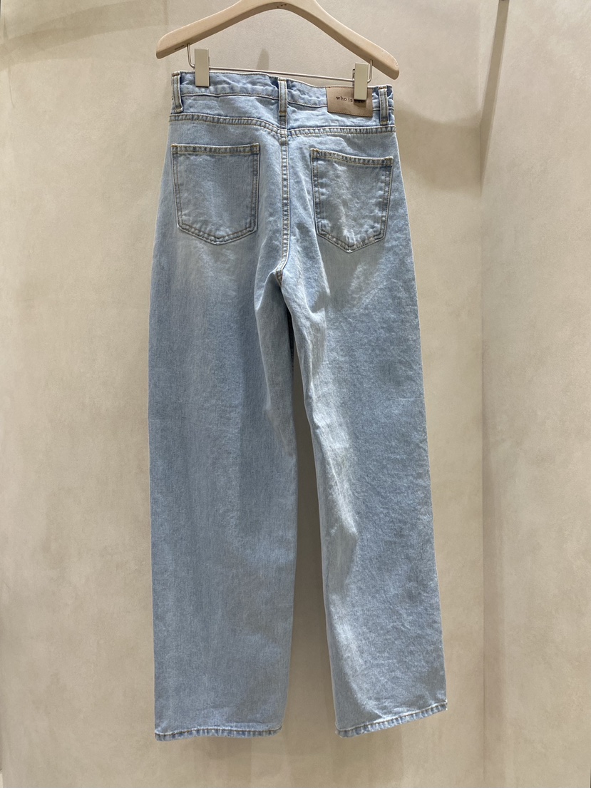 WHO IS SHE韓國直郵女裝新品休閑時尚推薦26春夏牛仔褲WHO IS SHE牛仔褲