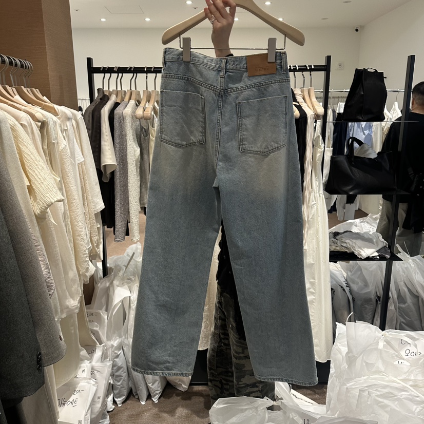LE BUTTER韓國直郵實拍女裝新品休閑熱賣推薦時尚牛仔褲LE BUTTER牛仔褲