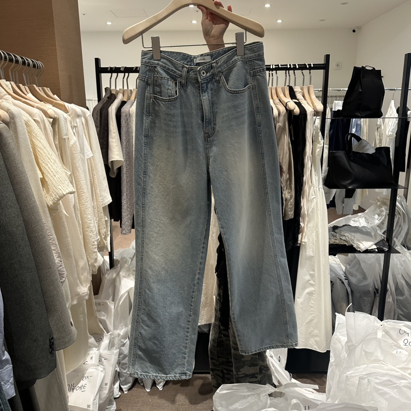 LE BUTTER韓國直郵實拍女裝新品休閑熱賣推薦時尚牛仔褲LE BUTTER牛仔褲圖色1