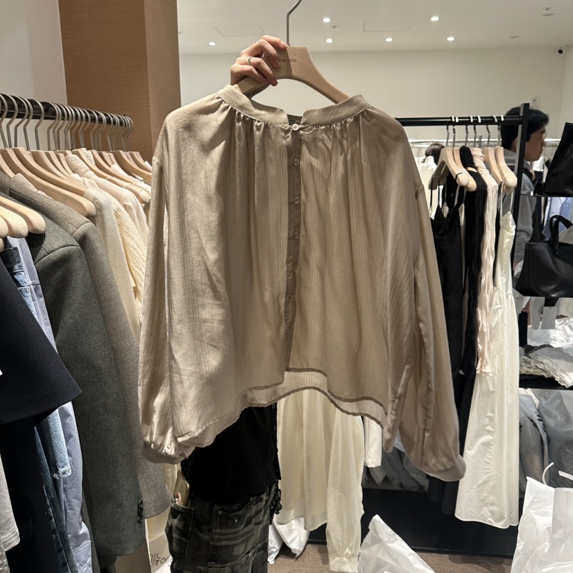 LE BUTTER韓國直郵實拍女裝新款26春夏休閑職業襯衫蕾絲衫LE BUTTER襯衫/蕾絲衫圖色2