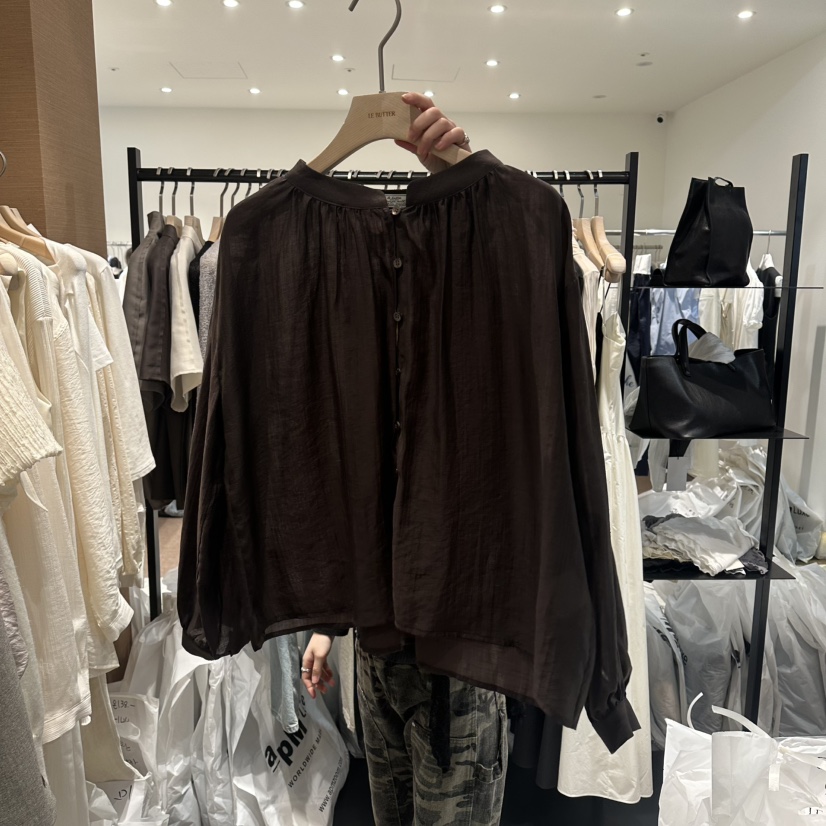 LE BUTTER韓國直郵實拍女裝新款26春夏休閑職業襯衫蕾絲衫LE BUTTER襯衫/蕾絲衫圖色3