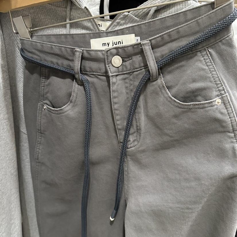 JUNI韓國直郵實拍女裝新品26春夏熱賣時尚人氣休閑褲含腰繩my juni休閑褲