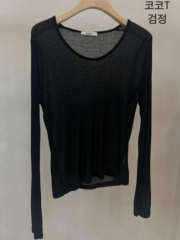 KONI/LAKE-A韓國直郵實拍女裝新款人氣推薦時尚長袖T恤KONI/Lake Side長袖T恤圖色6黑色