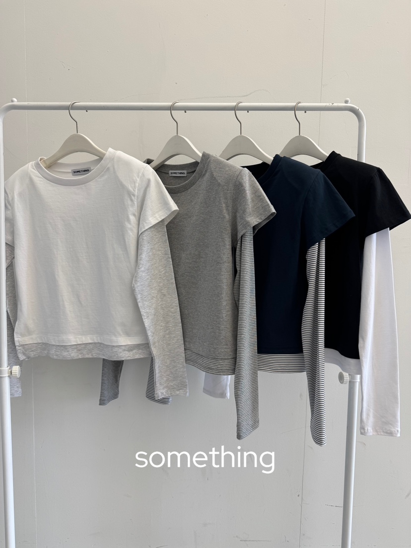 SOMETHING-L/FANCY韓國東大門直郵女裝新品人氣長袖T恤SOMETHING-L/FANCY長袖T恤