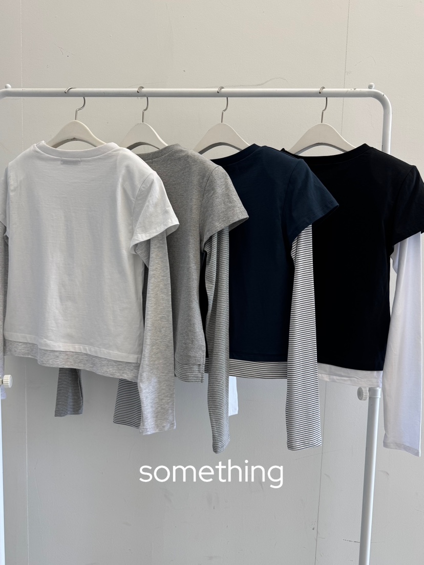 SOMETHING-L/FANCY韓國東大門直郵女裝新品人氣長袖T恤SOMETHING-L/FANCY長袖T恤