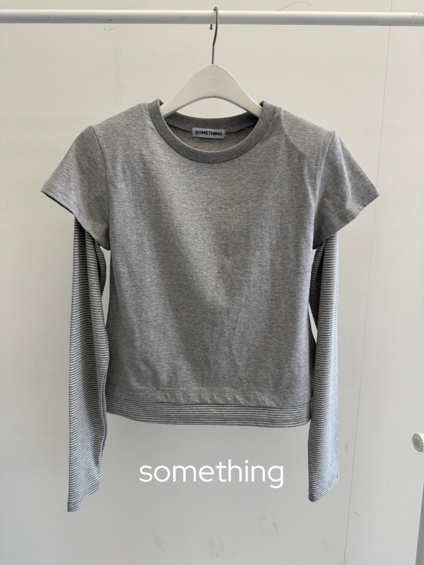 SOMETHING-L/FANCY韓國東大門直郵女裝新品人氣長袖T恤SOMETHING-L/FANCY長袖T恤圖色3