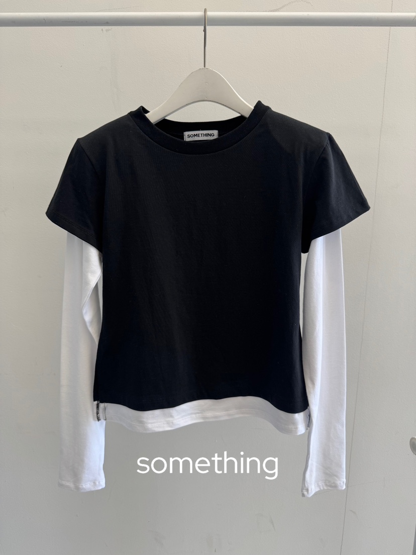 SOMETHING-L/FANCY韓國東大門直郵女裝新品人氣長袖T恤SOMETHING-L/FANCY長袖T恤圖色4
