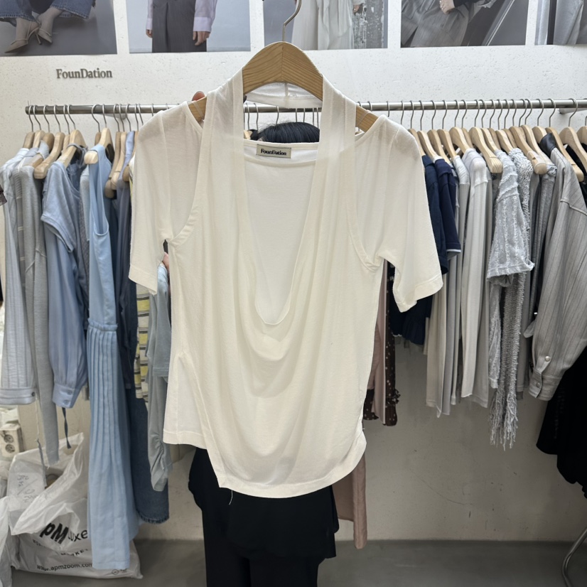 FOUNDATION韓國代購女士新款職業26春夏推薦時尚熱賣人氣T恤FOUNDATIONT恤圖色1