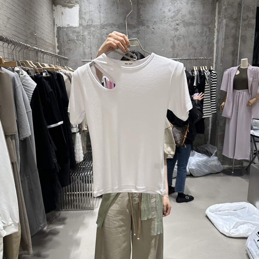 JUNI韓國代購女裝新品熱賣人氣26春夏職業休閑推薦時尚T恤my juniT恤圖色1