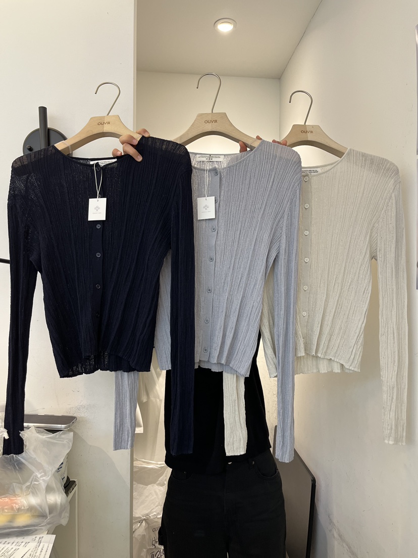 OUVIR韓國東大門代購女士新品時尚26春夏職業人氣針織衫開衫O.V.R/OUVIR針織衫