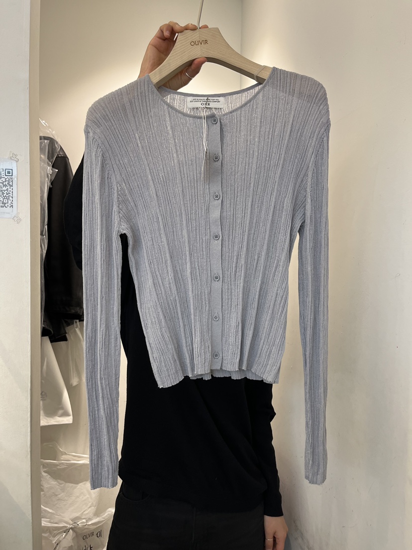 OUVIR韓國東大門代購女士新品時尚26春夏職業人氣針織衫開衫O.V.R/OUVIR針織衫圖色1