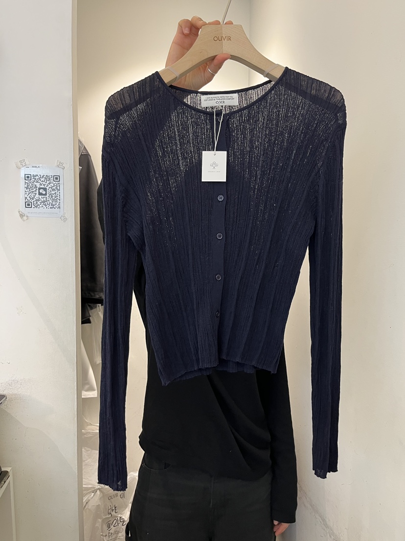 OUVIR韓國東大門代購女士新品時尚26春夏職業人氣針織衫開衫O.V.R/OUVIR針織衫圖色3