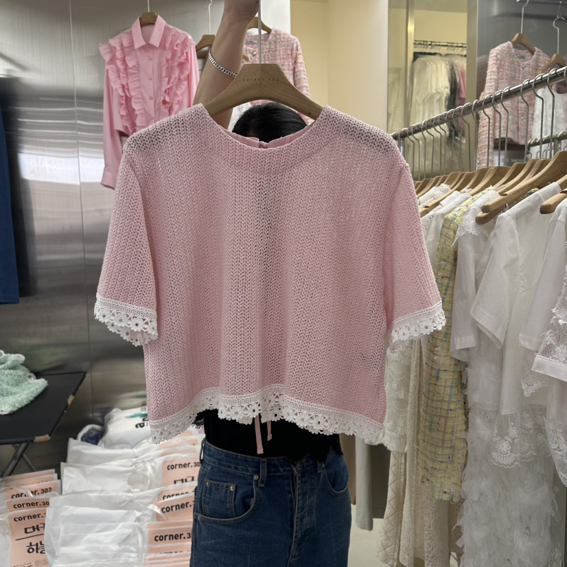 CORNER韓國直郵實拍女士新款職業人氣時尚襯衫蕾絲衫提花CORNER.302襯衫/蕾絲衫圖色2