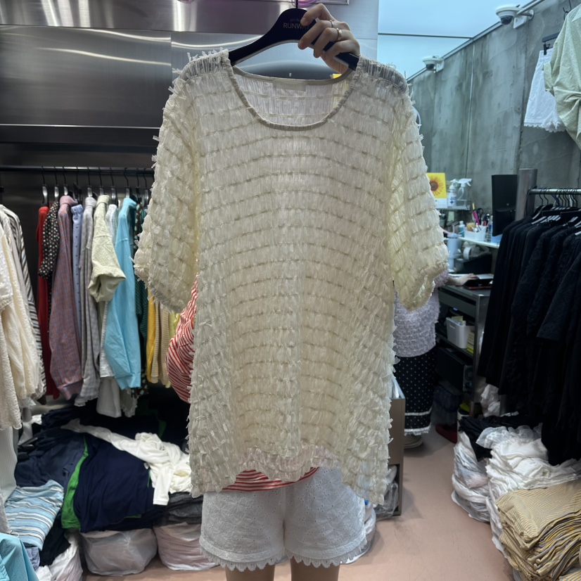 RUNWAY-런웨이韓國直郵女裝新款熱賣26春夏推薦襯衫蕾絲衫RUNWAY襯衫/蕾絲衫圖色3米色