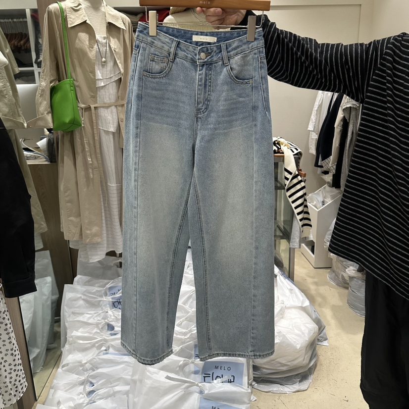 MELO韓國直郵女裝新款人氣時尚推薦休閑職業26春夏牛仔褲MELO牛仔褲圖色1