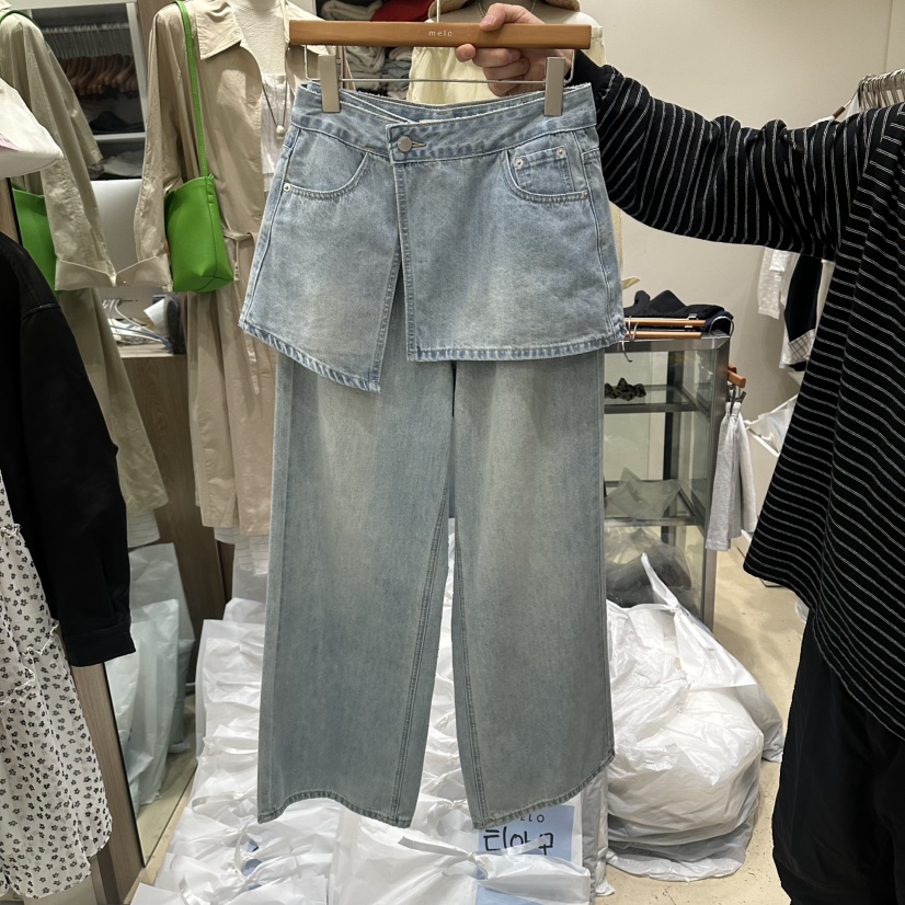 MELO韓國東大門代購女裝新款人氣推薦熱賣26春夏時尚裙褲MELO裙褲圖色1淺色