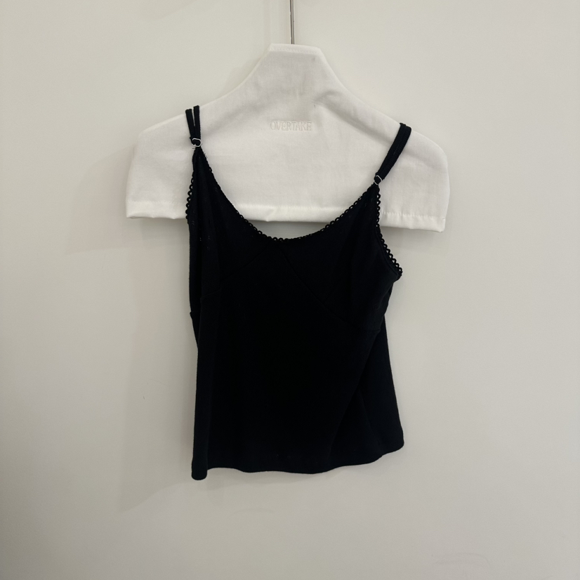 OVERTAKE韓國代購女裝新品熱賣人氣休閑職業時尚吊帶背心OVERTAKE吊帶/背心圖色5黑色