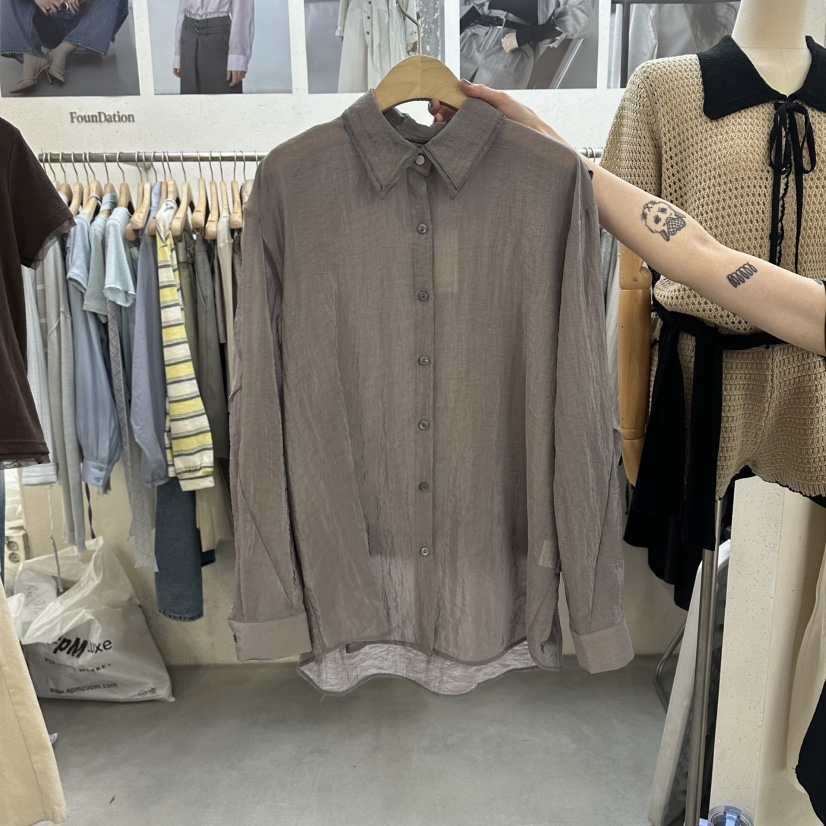 FOUNDATION韓國東大門代購女裝新品職業26春夏襯衫蕾絲衫FOUNDATION襯衫/蕾絲衫圖色2