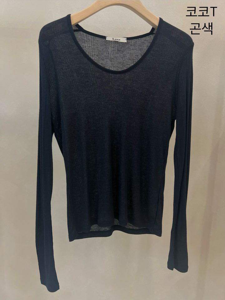 LAKE-A/KONI韓國代購女裝新品休閑職業熱賣人氣長袖T恤Lake Side/KONI長袖T恤圖色5深藍色