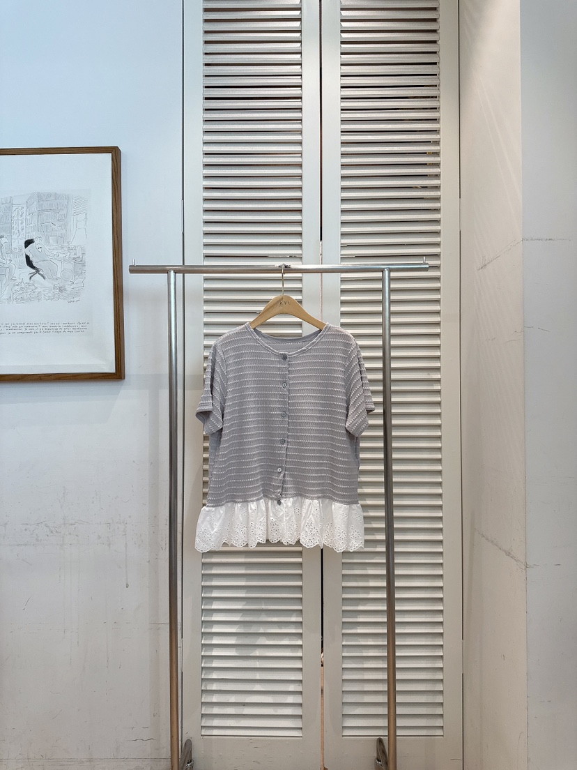 FAVE-L韓國直郵實拍女士新款休閑時尚熱賣26春夏襯衫蕾絲衫FAVE-L襯衫/蕾絲衫圖色2