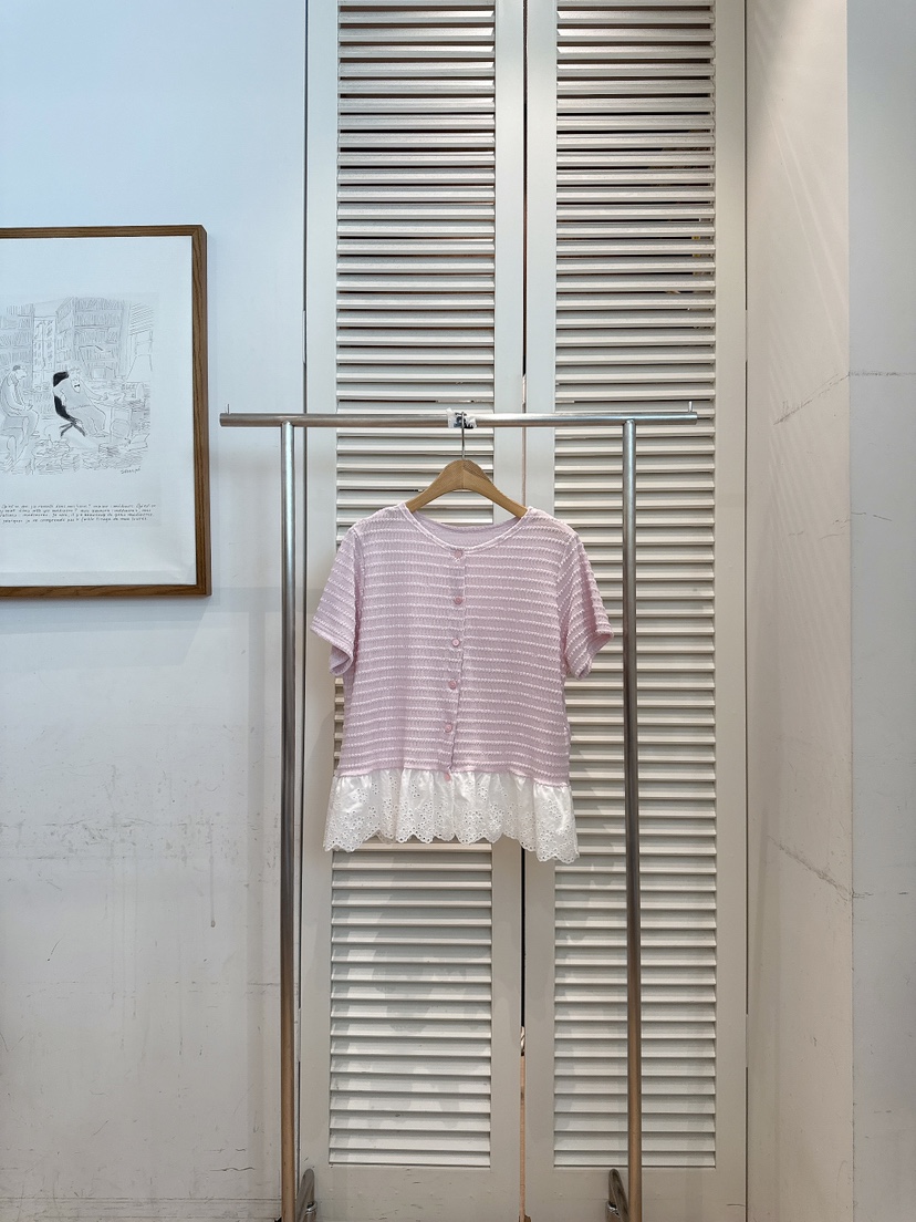 FAVE-L韓國直郵實拍女士新款休閑時尚熱賣26春夏襯衫蕾絲衫FAVE-L襯衫/蕾絲衫圖色3