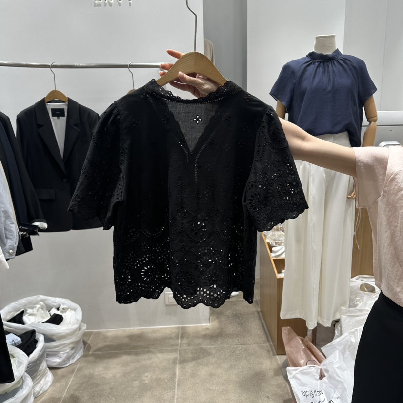 ENVY韓國東大門代購女士新款職業26春夏人氣休閑襯衫蕾絲衫ENVY襯衫/蕾絲衫