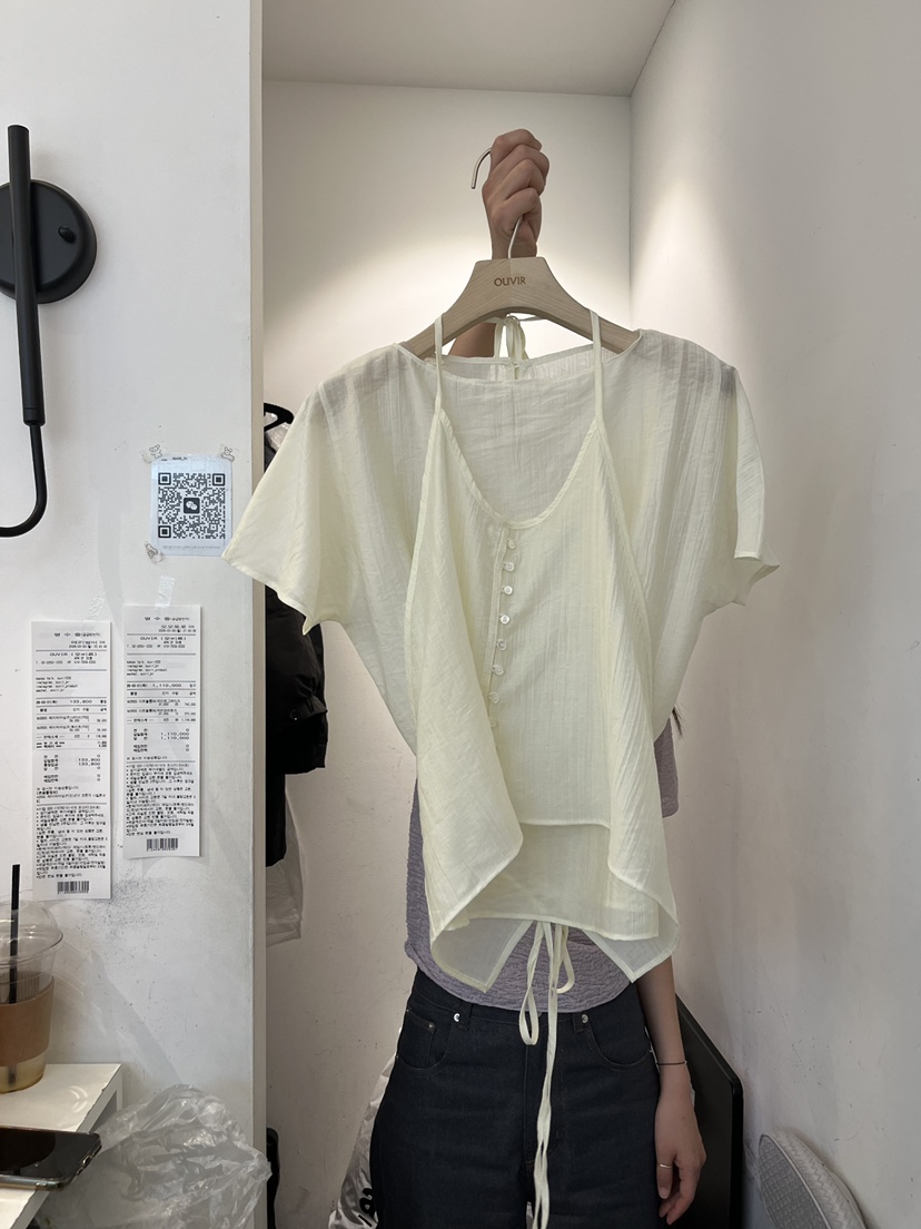 OUVIR韓國直郵實拍女裝新品熱賣休閑職業時尚推薦襯衫蕾絲衫O.V.R/OUVIR襯衫/蕾絲衫圖色1