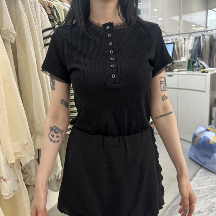 FOUNDATION韓國東大門代購女士新品人氣推薦26春夏時尚T恤FOUNDATIONT恤圖色3