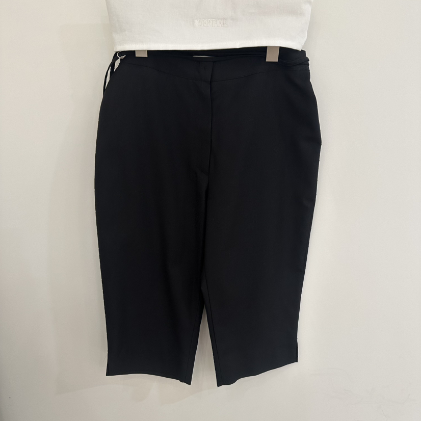 OVERTAKE韓國代購女士新款26春夏休閑時尚人氣短褲含腰帶OVERTAKE短褲圖色2黑色